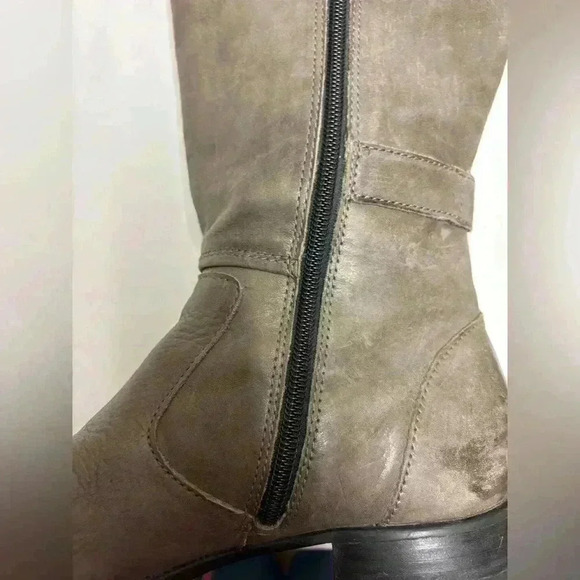Born Women’s Attila Grey Burnish Tall Soft Leather Boots Size 8 - Picture 9 of 15